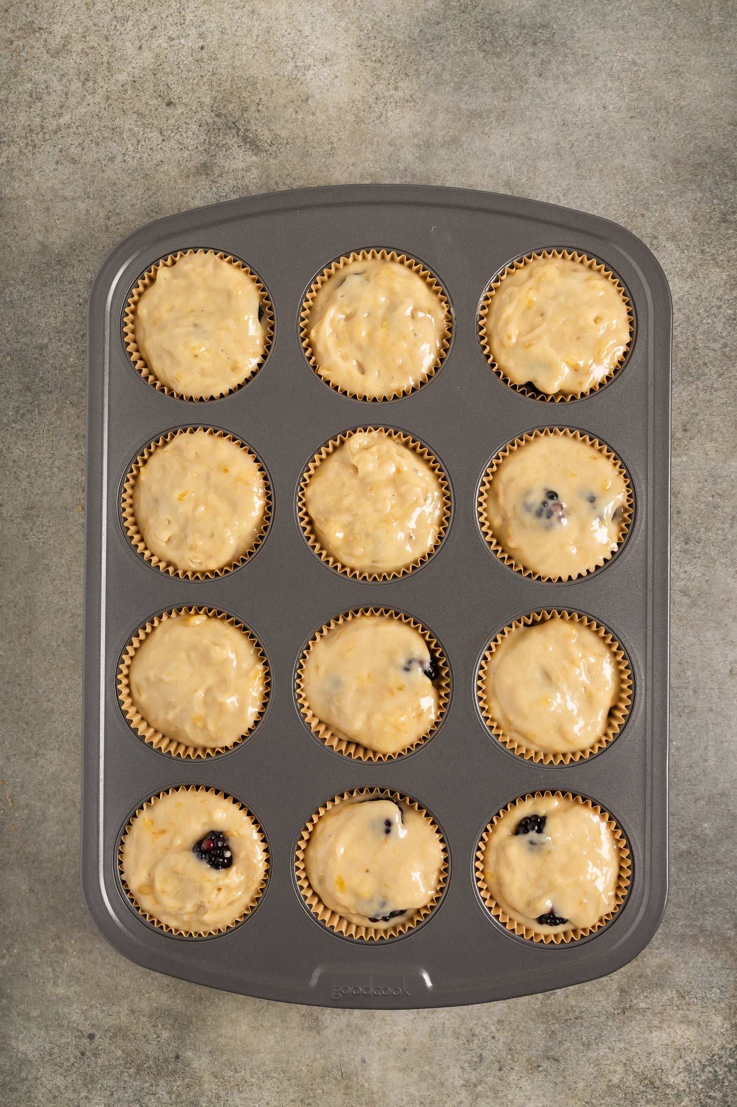 Banana Blackberry Muffins