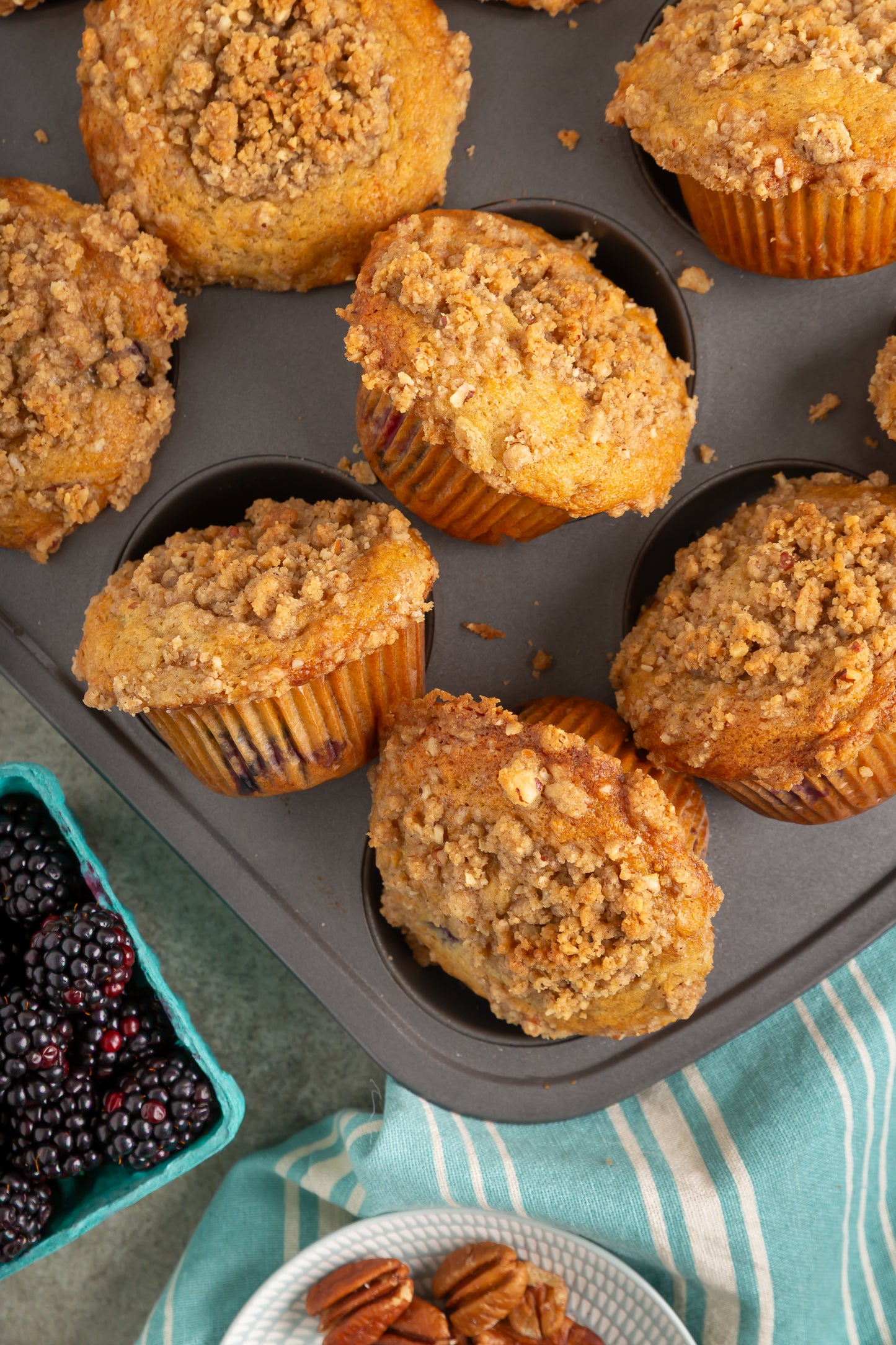 Banana Blackberry Muffins