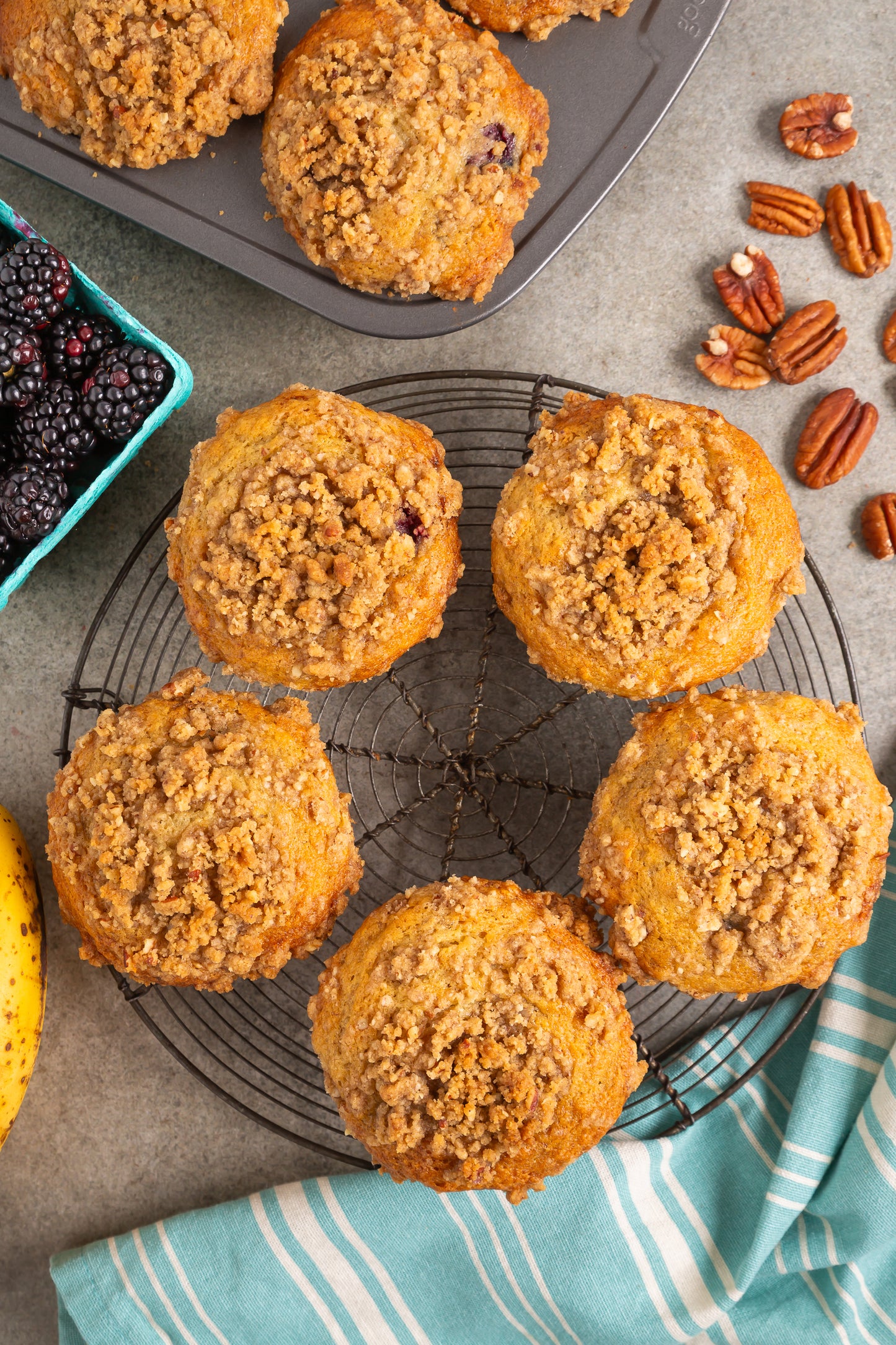 Banana Blackberry Muffins