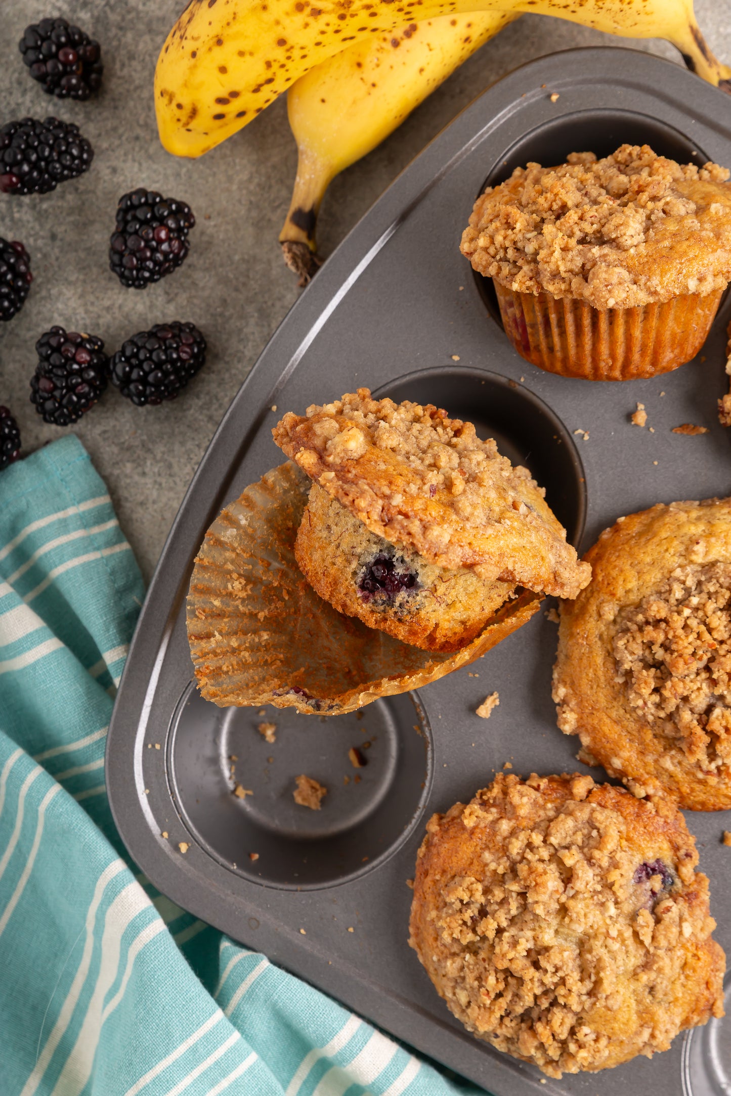 Banana Blackberry Muffins