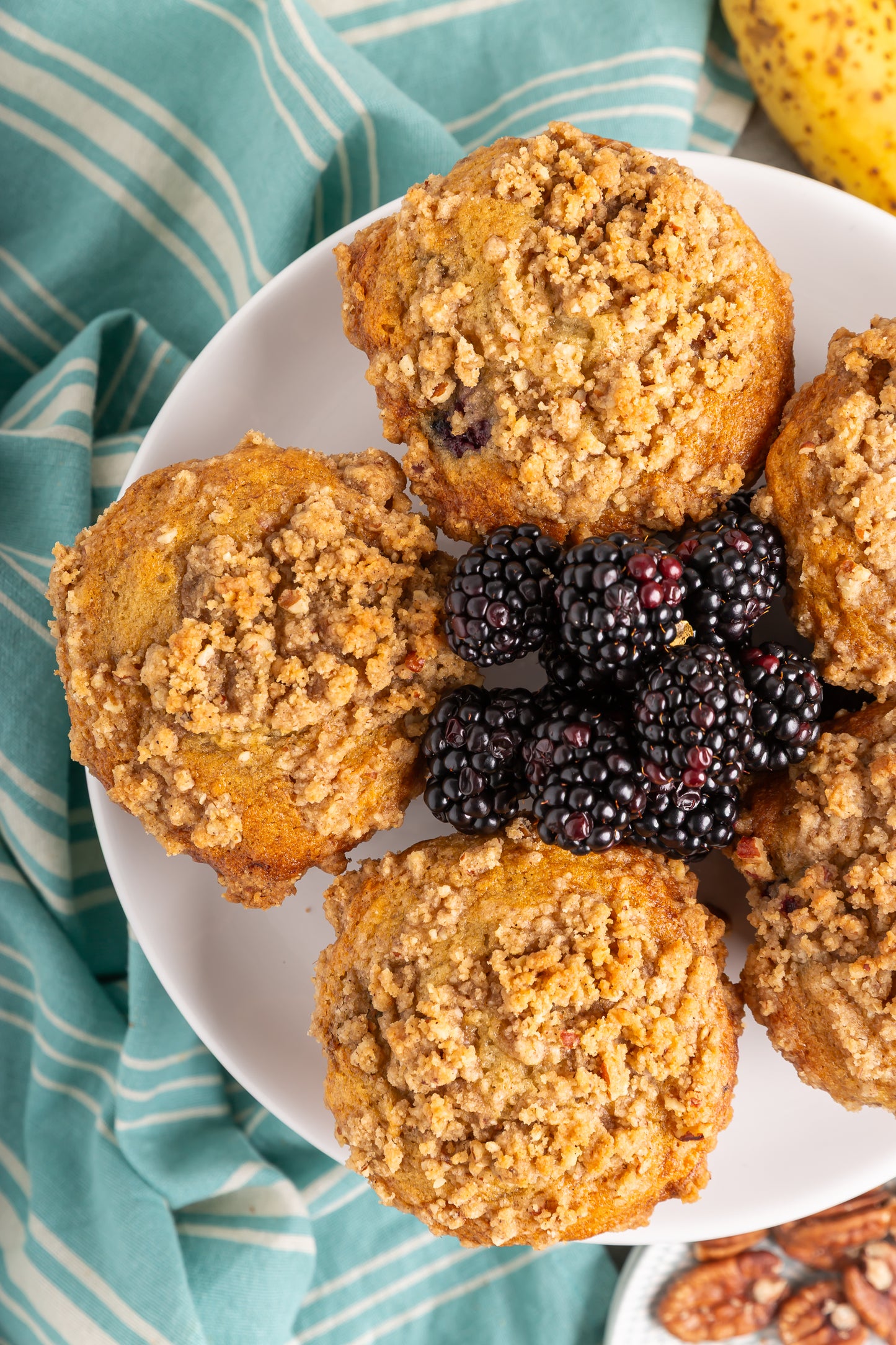 Banana Blackberry Muffins