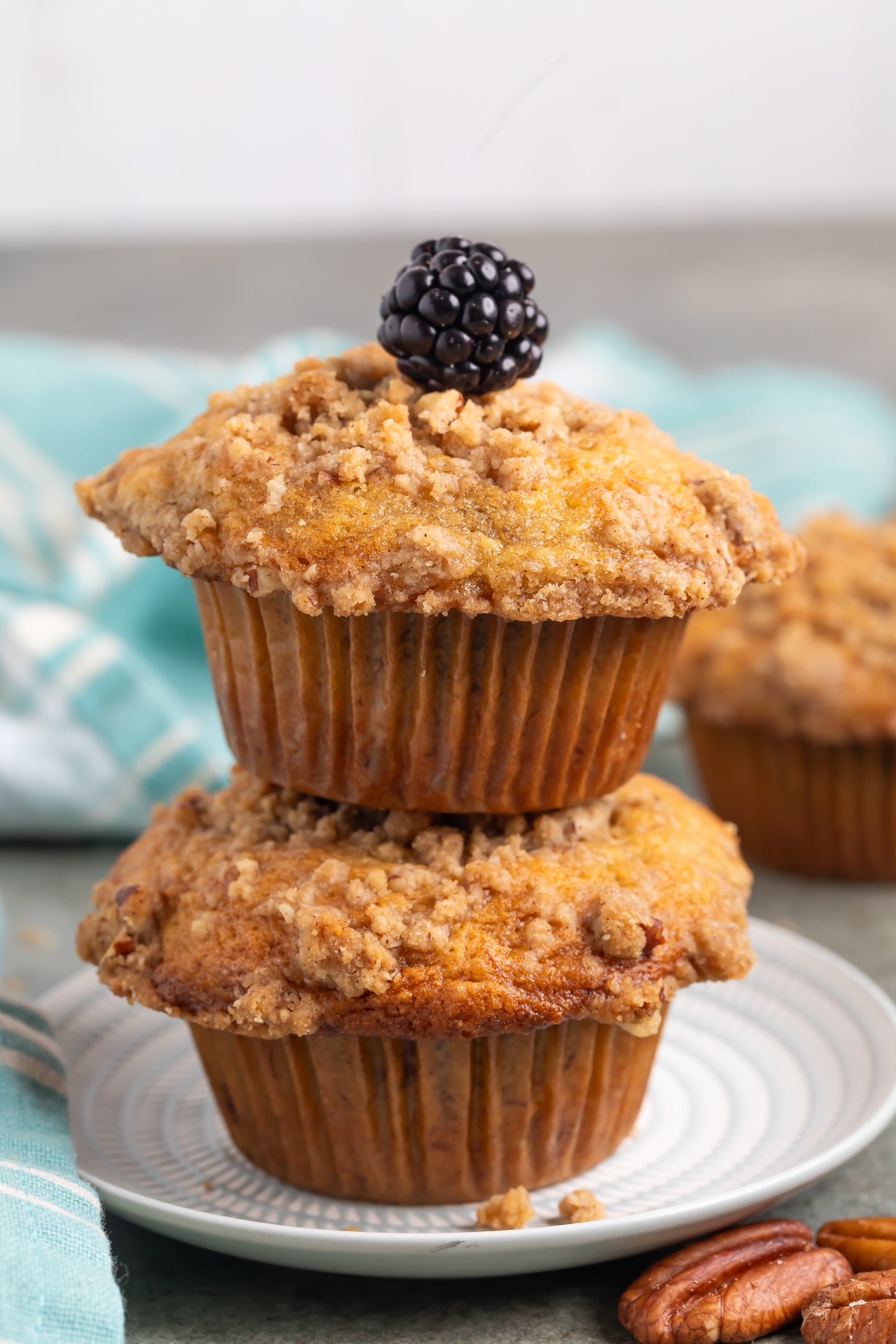 Banana Blackberry Muffins