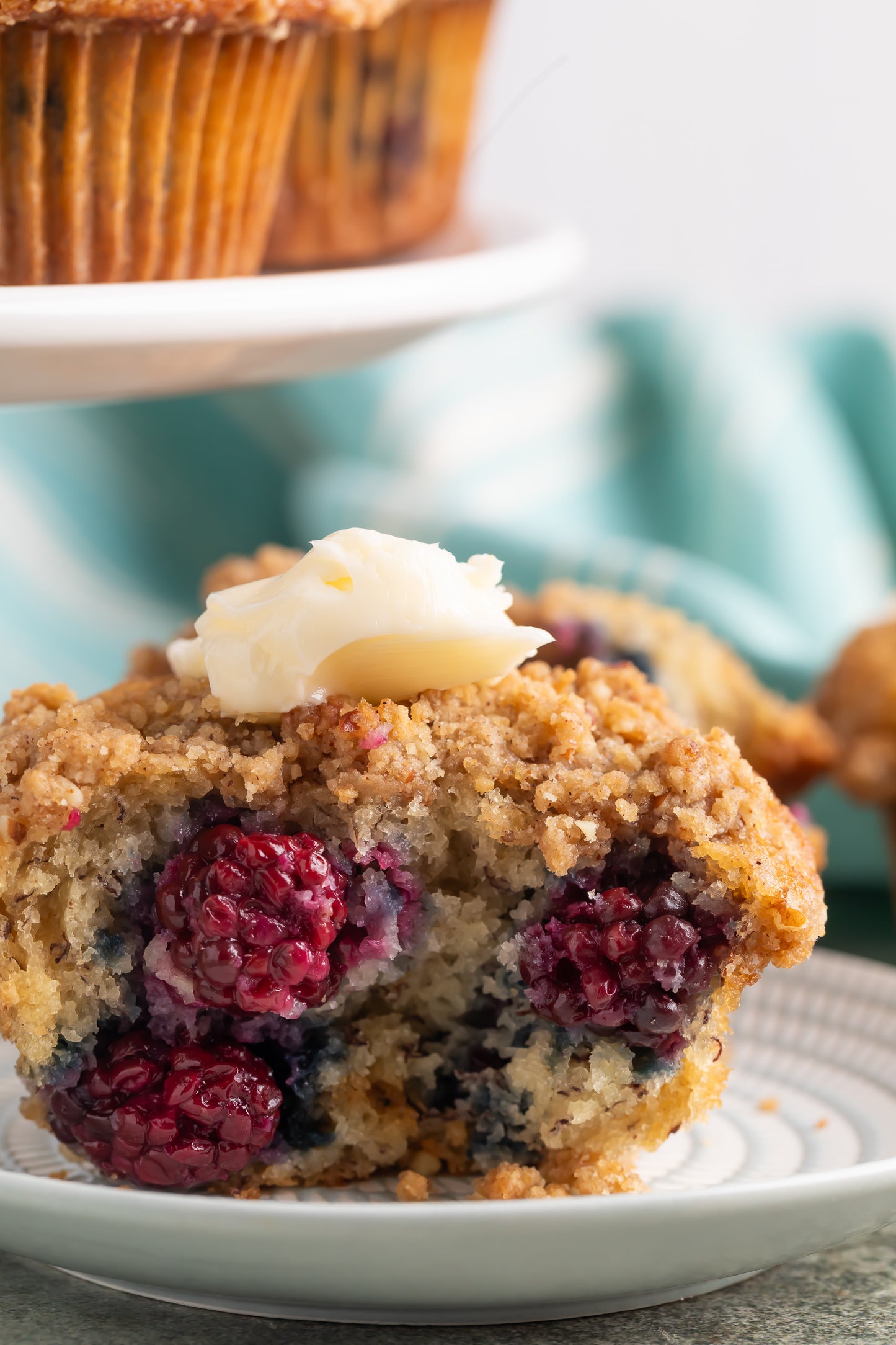 Banana Blackberry Muffins