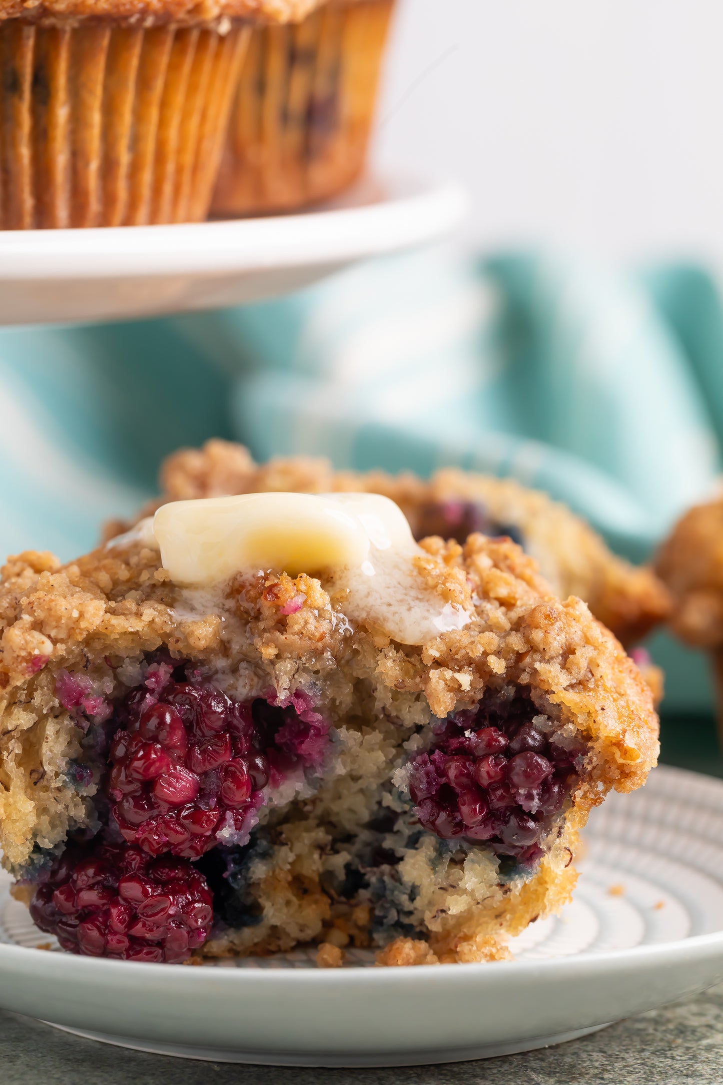 Banana Blackberry Muffins