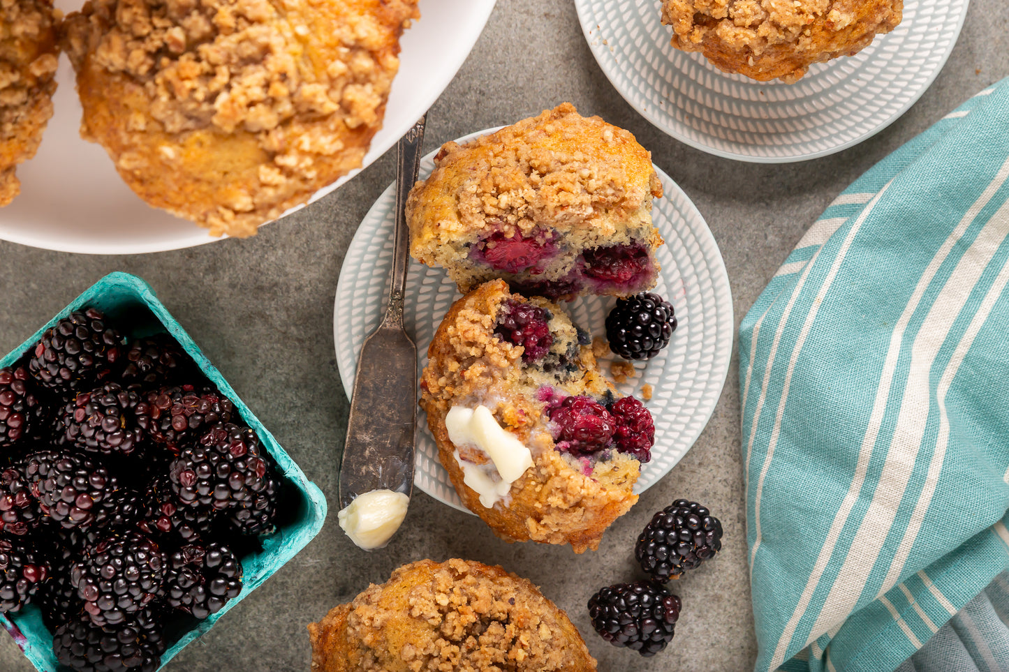 Banana Blackberry Muffins