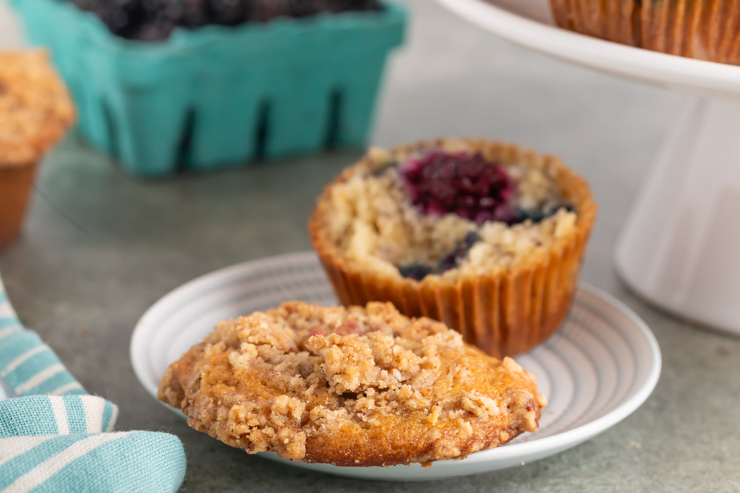 Banana Blackberry Muffins