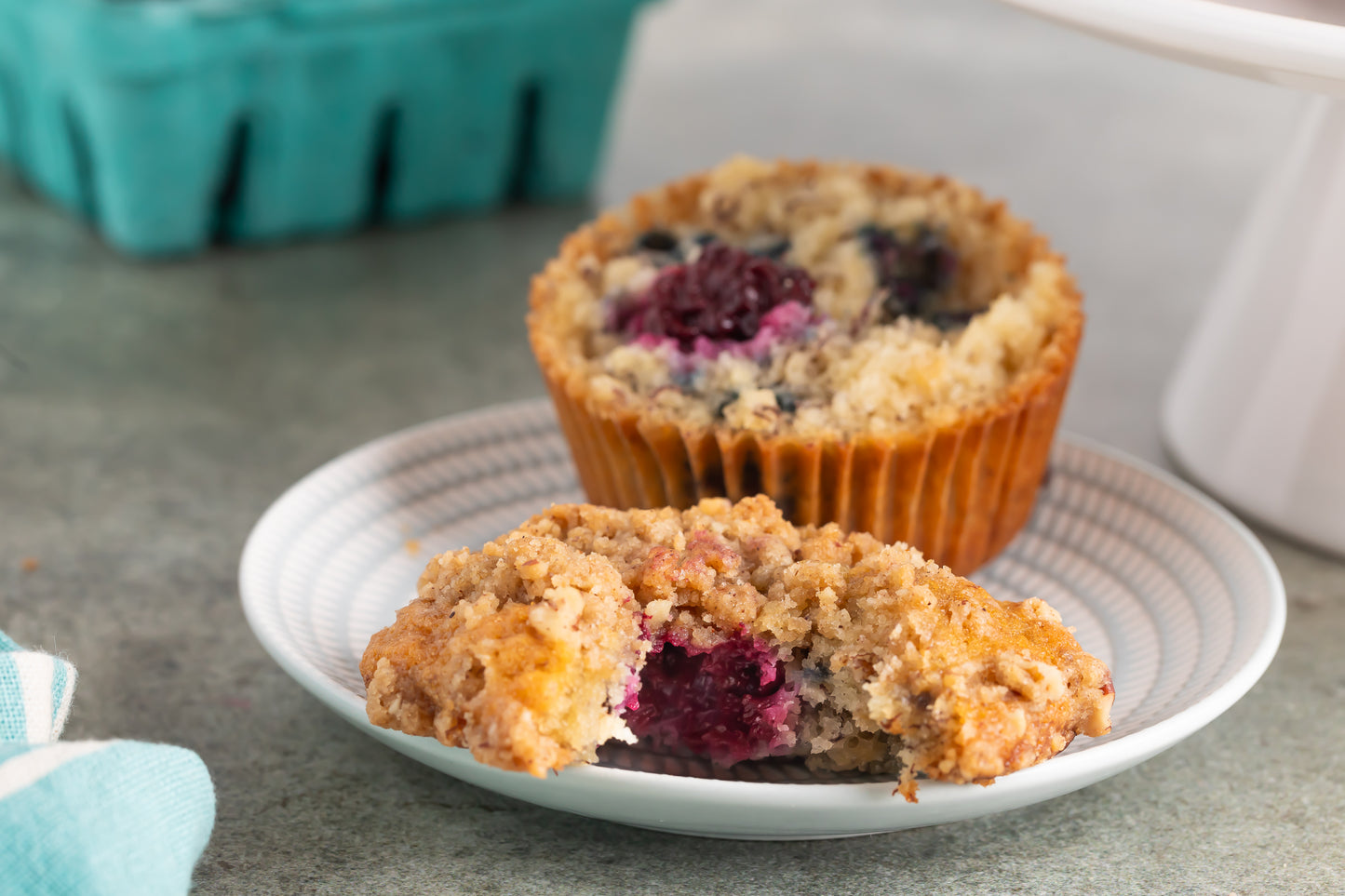 Banana Blackberry Muffins