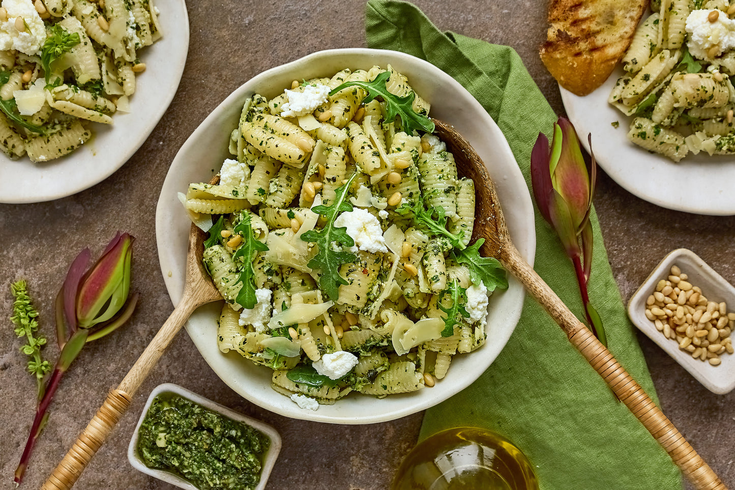 Cavatelli with Arugula/Basil Pesto