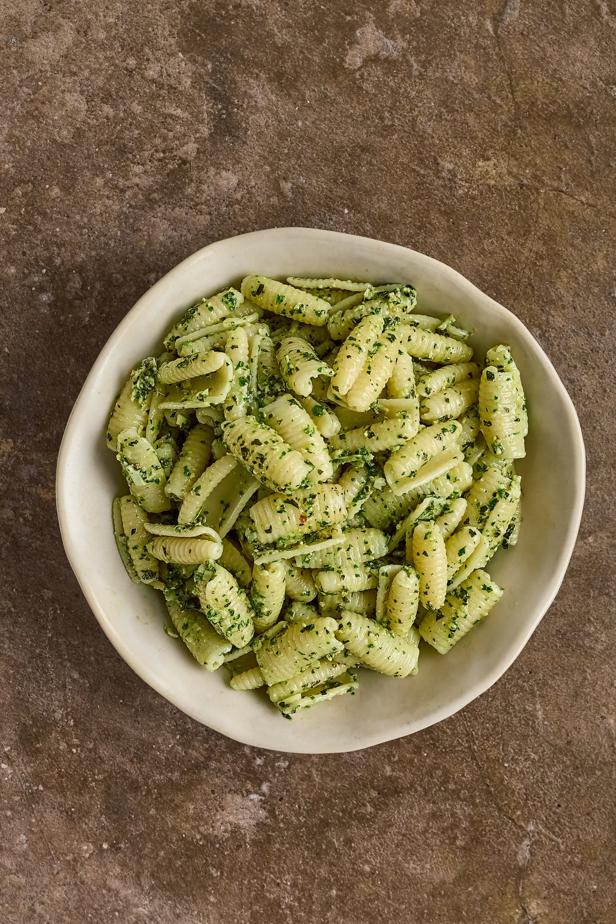 Cavatelli with Arugula/Basil Pesto