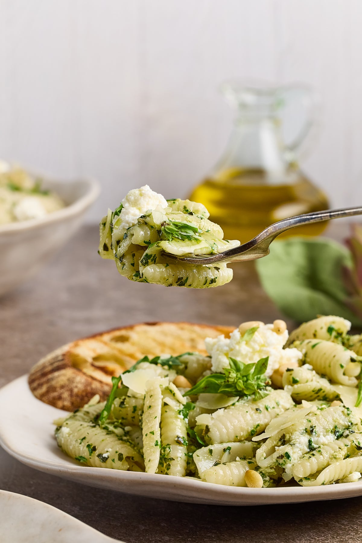 Cavatelli with Arugula/Basil Pesto
