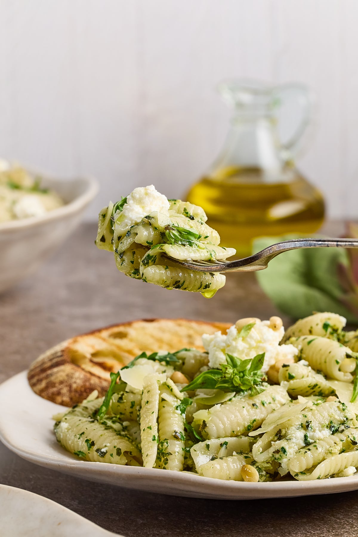 Cavatelli with Arugula/Basil Pesto