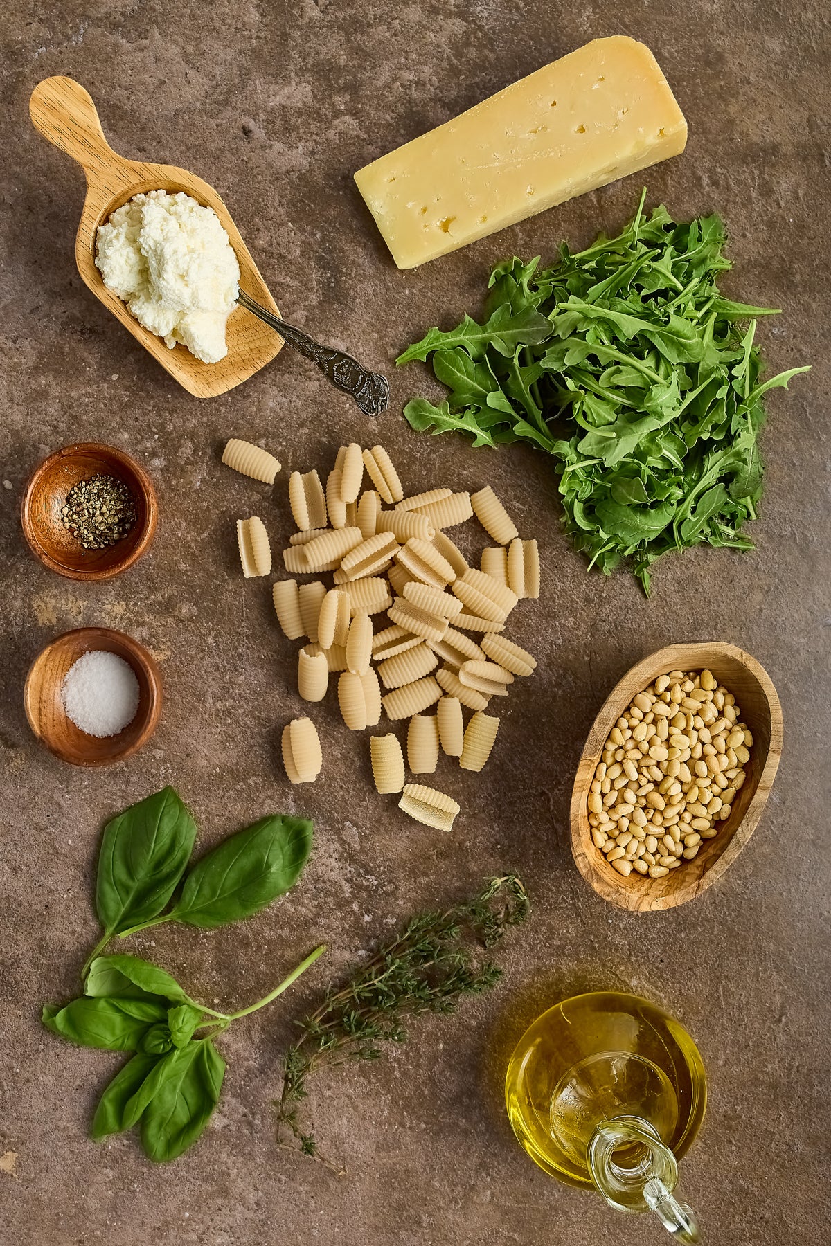 Cavatelli with Arugula/Basil Pesto