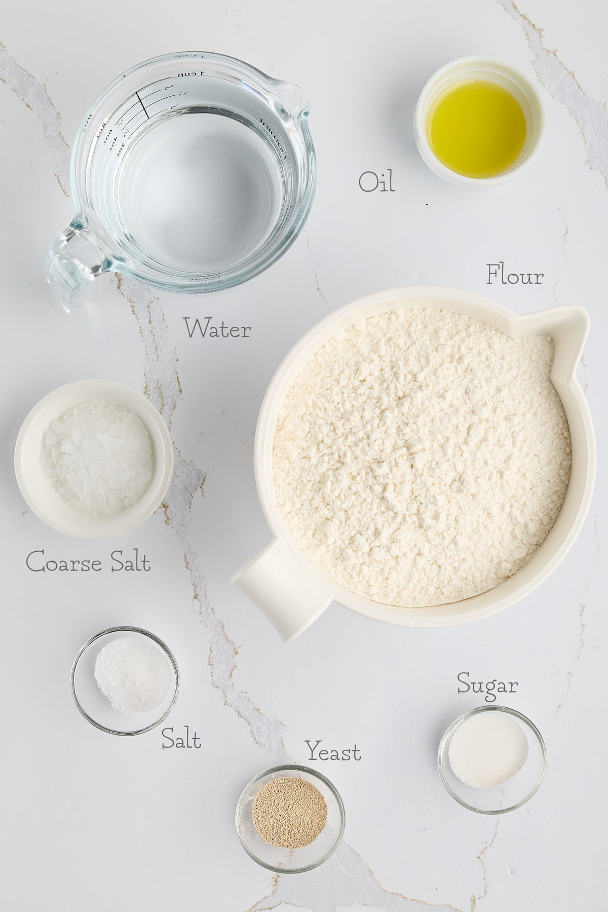 Classic Focaccia Bread with Coarse Salt