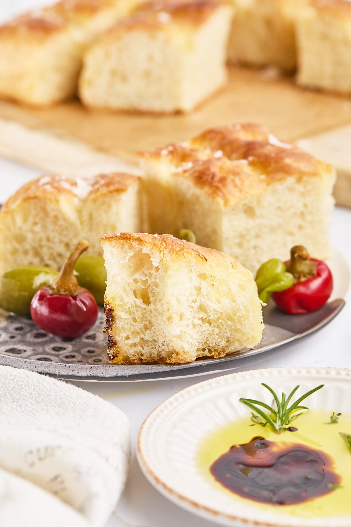 Classic Focaccia Bread with Coarse Salt