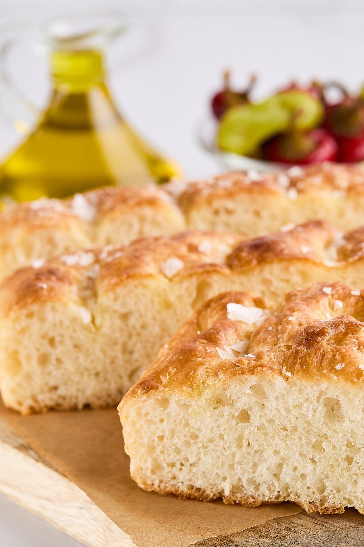 Classic Focaccia Bread with Coarse Salt