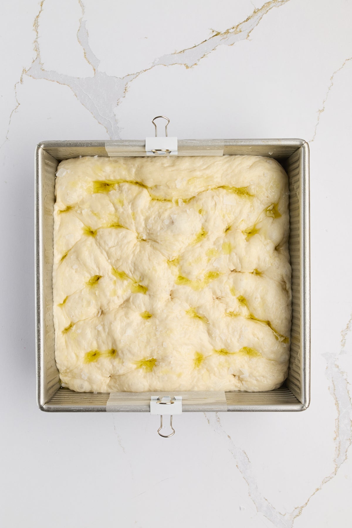 Classic Focaccia Bread with Coarse Salt