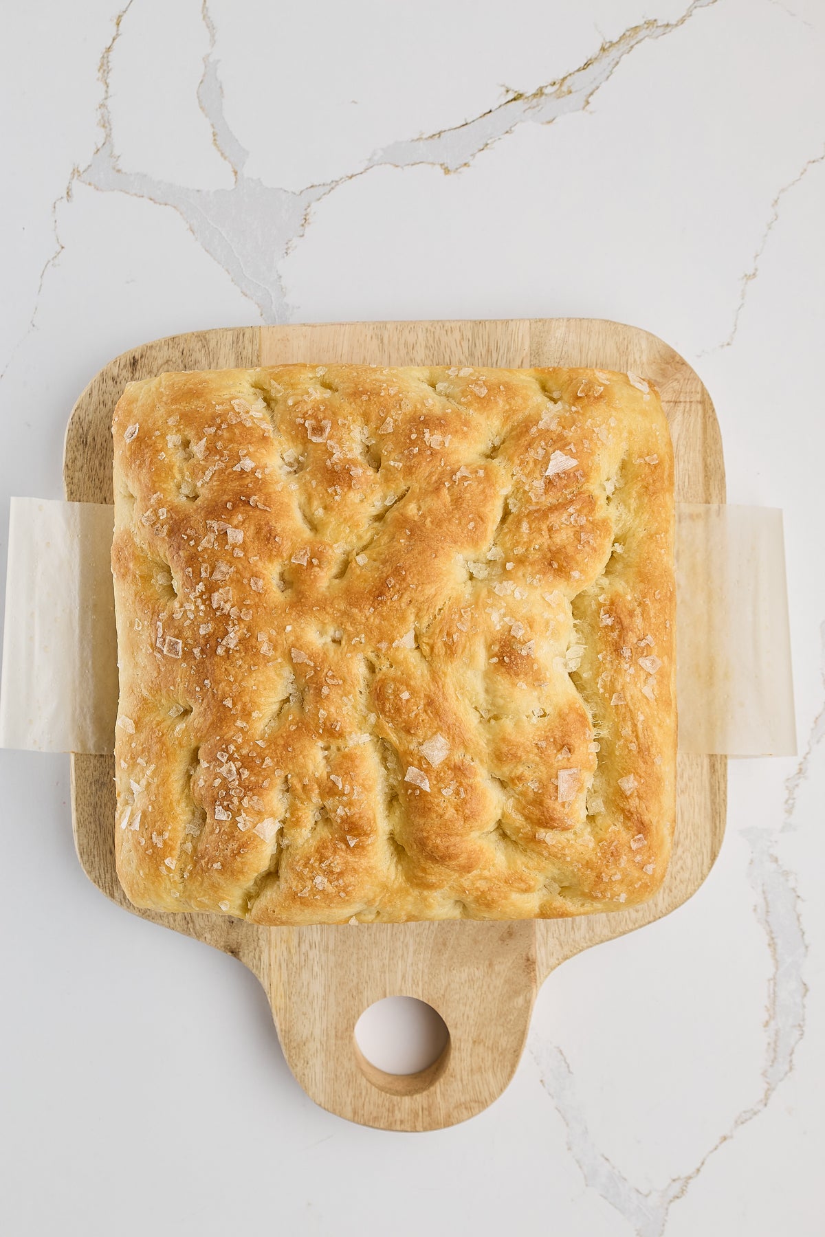 Classic Focaccia Bread with Coarse Salt