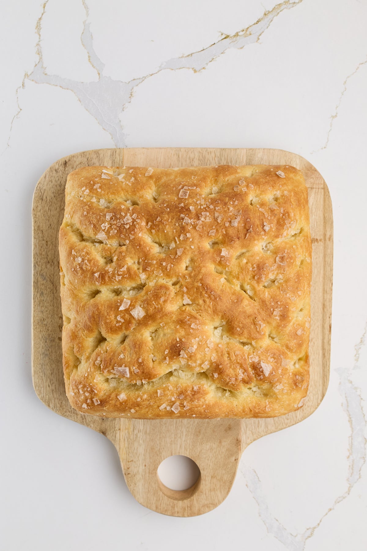Classic Focaccia Bread with Coarse Salt