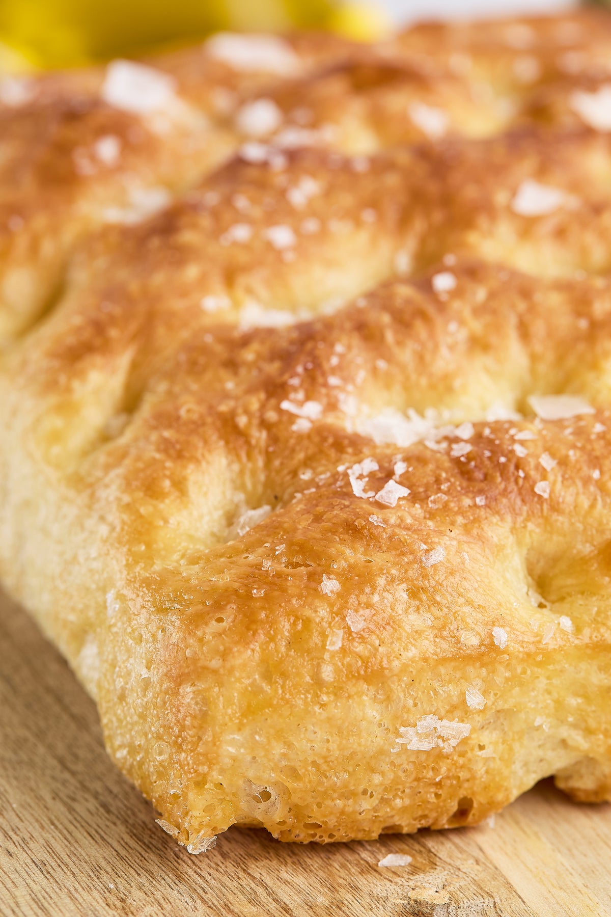 Classic Focaccia Bread with Coarse Salt