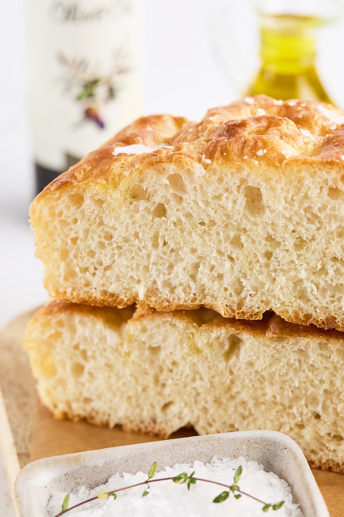 Classic Focaccia Bread with Coarse Salt