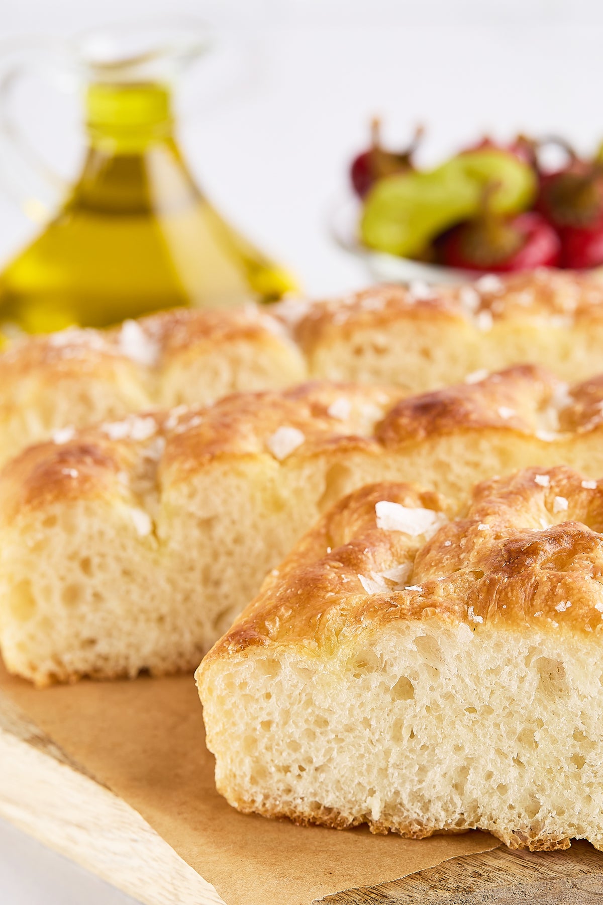 Classic Focaccia Bread with Coarse Salt