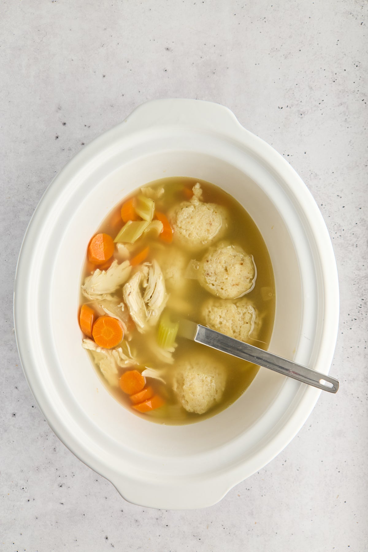 Slow Cooker Chicken Matzo Ball Soup