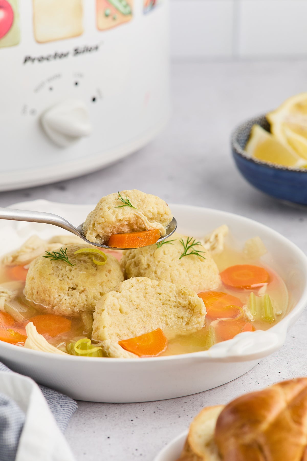 Slow Cooker Chicken Matzo Ball Soup