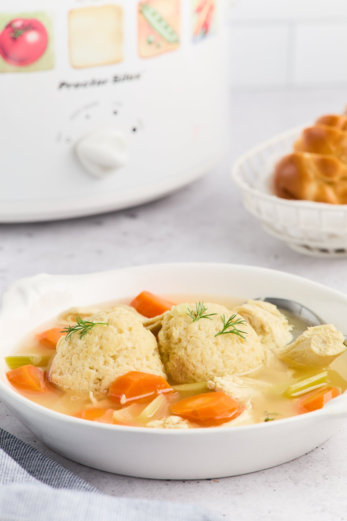 Slow Cooker Chicken Matzo Ball Soup