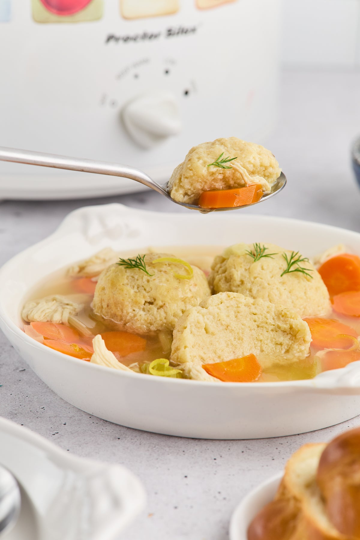 Slow Cooker Chicken Matzo Ball Soup