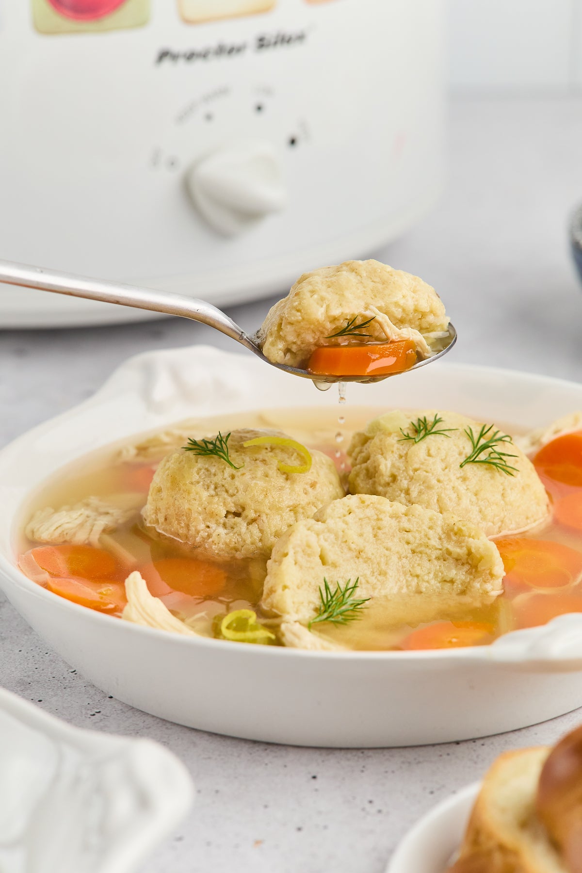 Slow Cooker Chicken Matzo Ball Soup