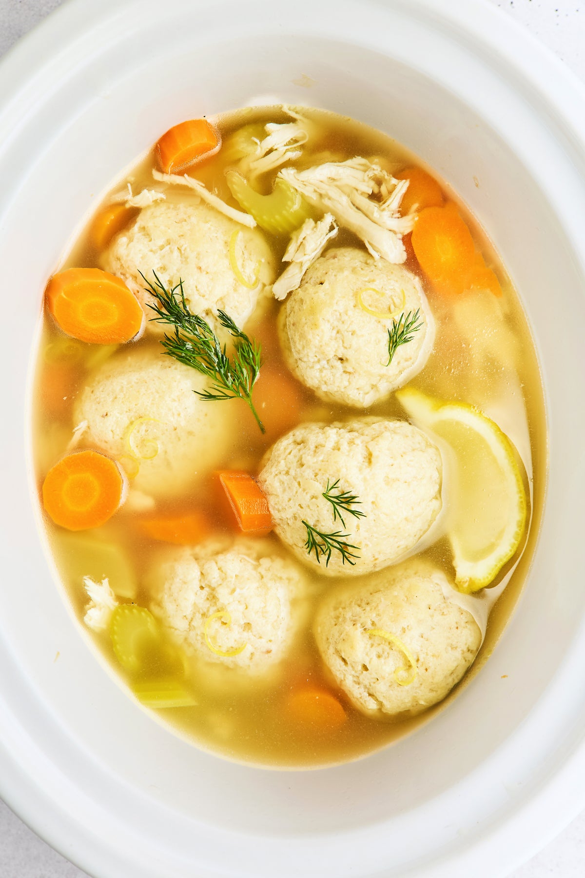 Slow Cooker Chicken Matzo Ball Soup