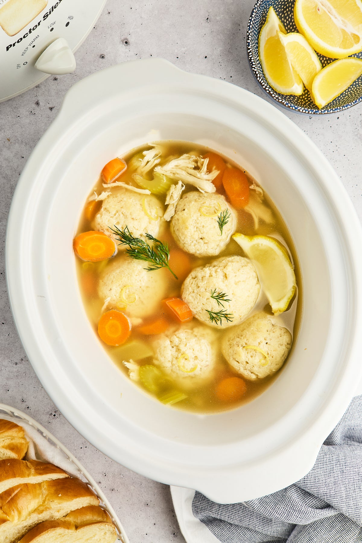 Slow Cooker Chicken Matzo Ball Soup