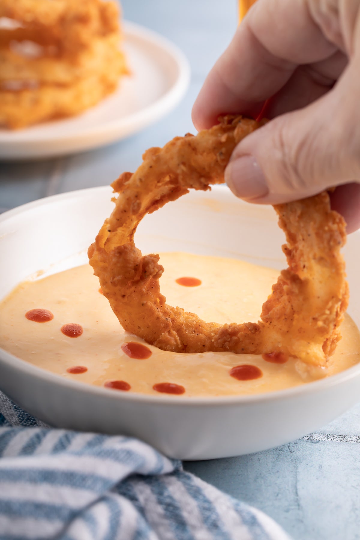 Onion Rings with Dipping Sauce