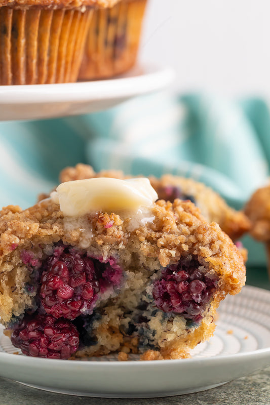 Banana Blackberry Muffins