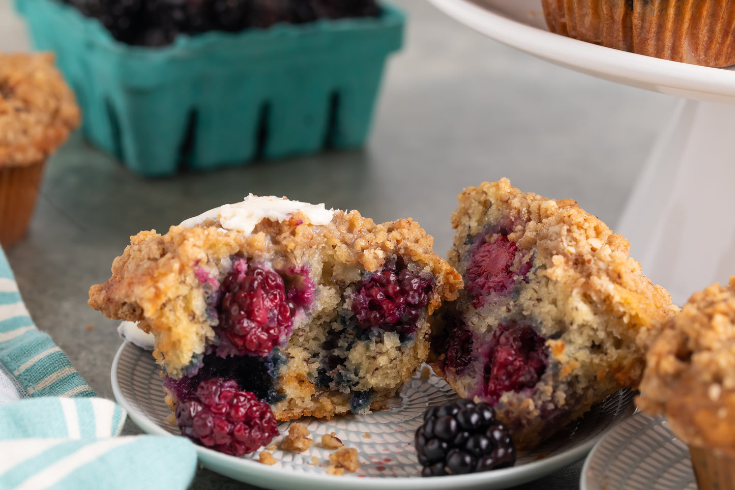 Banana Blackberry Muffins