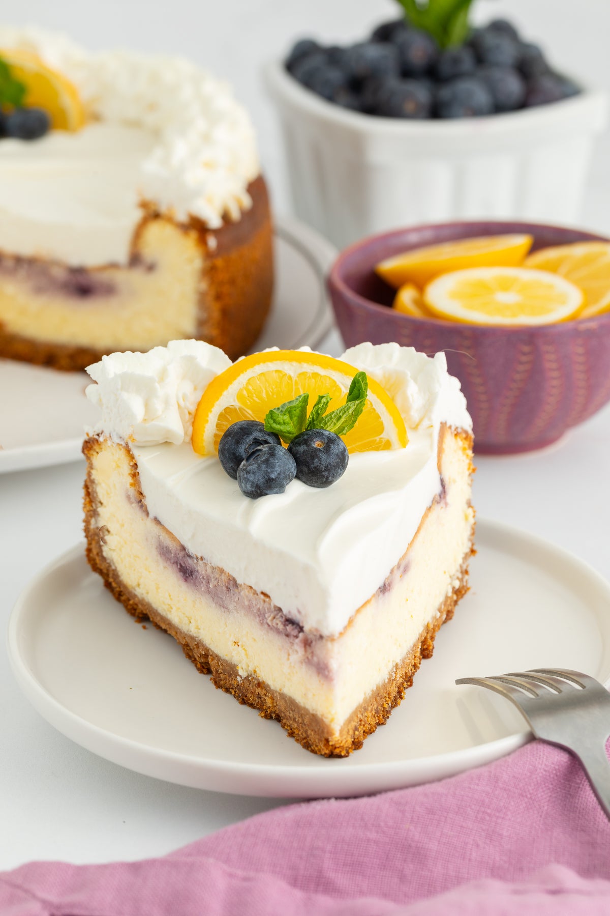 Lemon Cheesecake with Blueberry