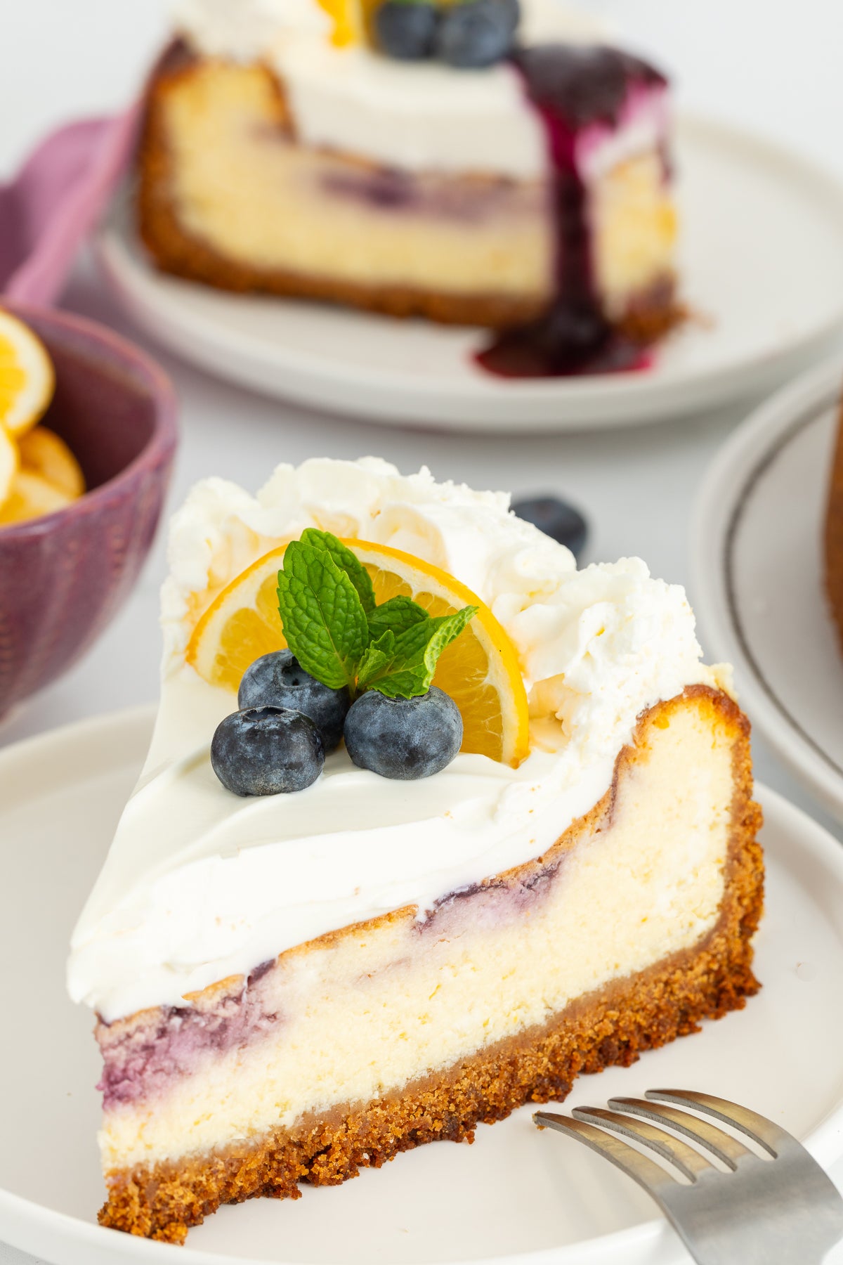 Lemon Cheesecake with Blueberry