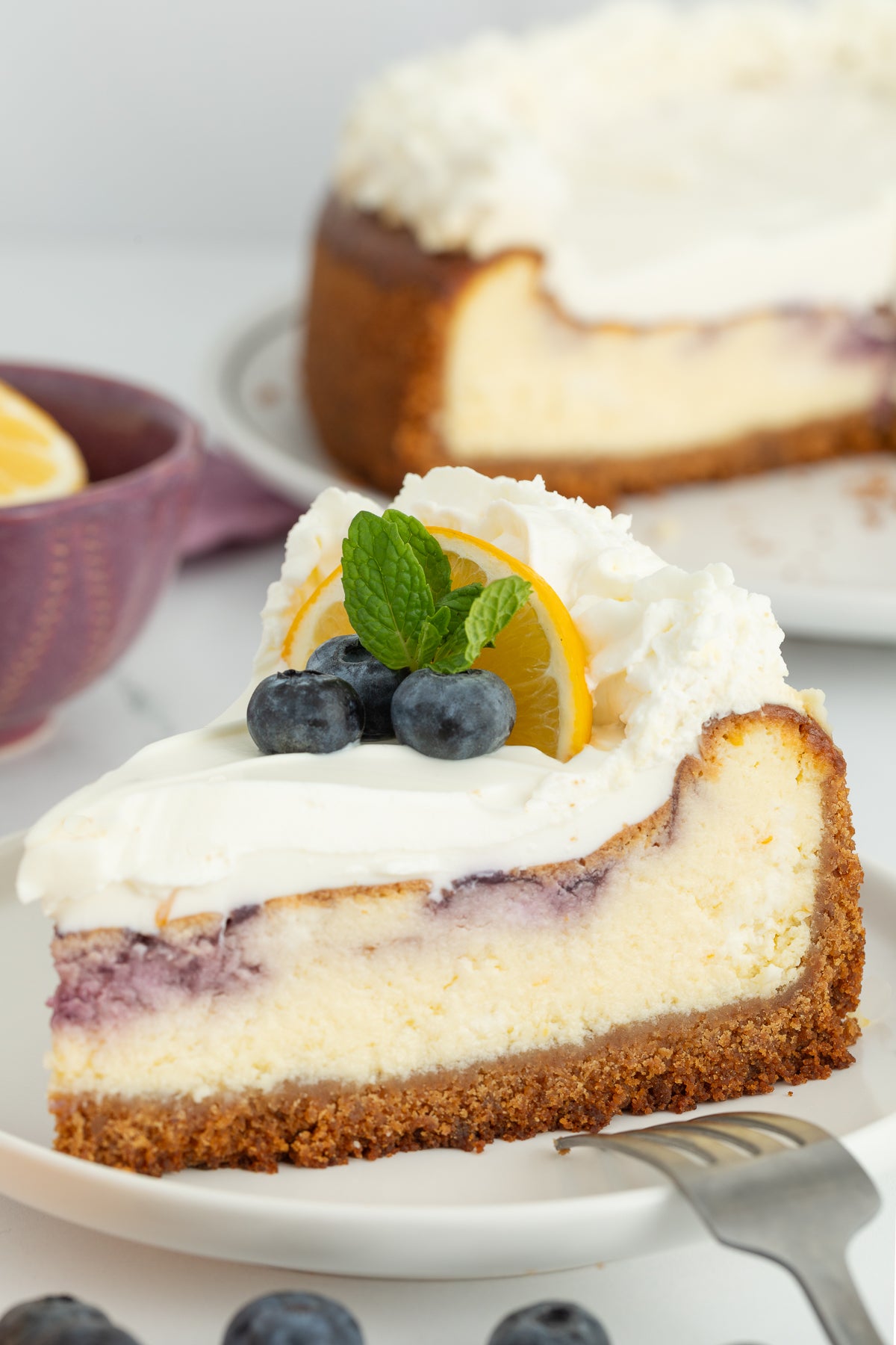 Lemon Cheesecake with Blueberry