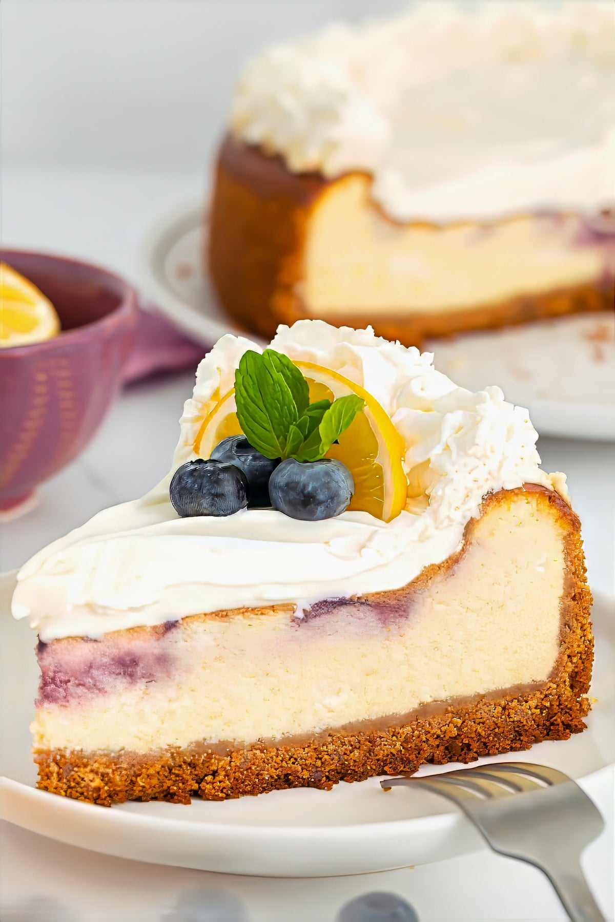 Lemon Cheesecake with Blueberry
