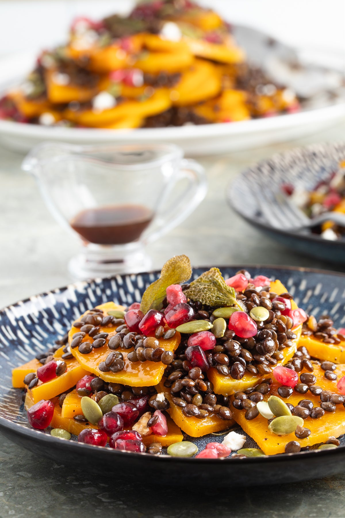 Roasted Butternut Squash and Lentils