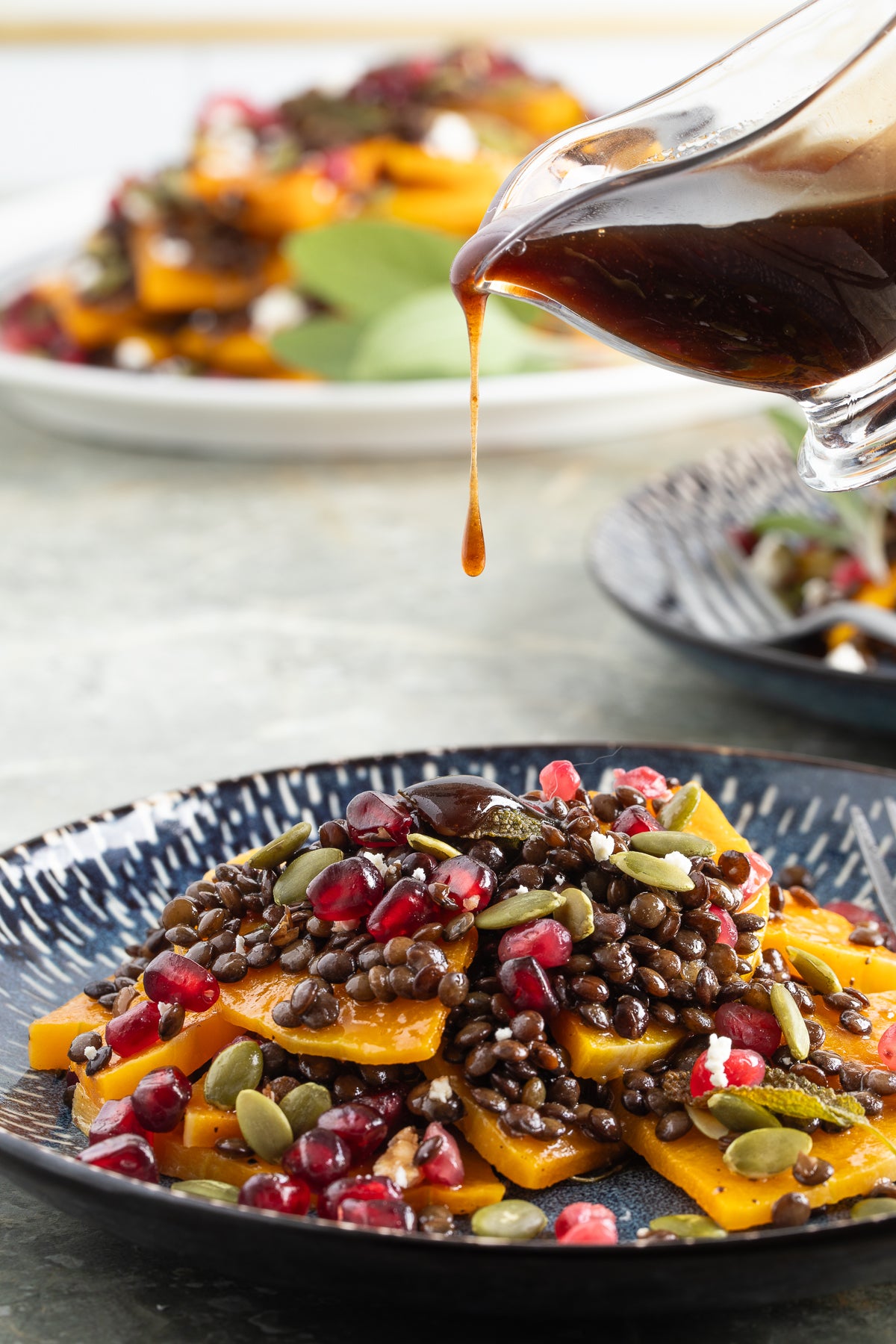 Roasted Butternut Squash and Lentils