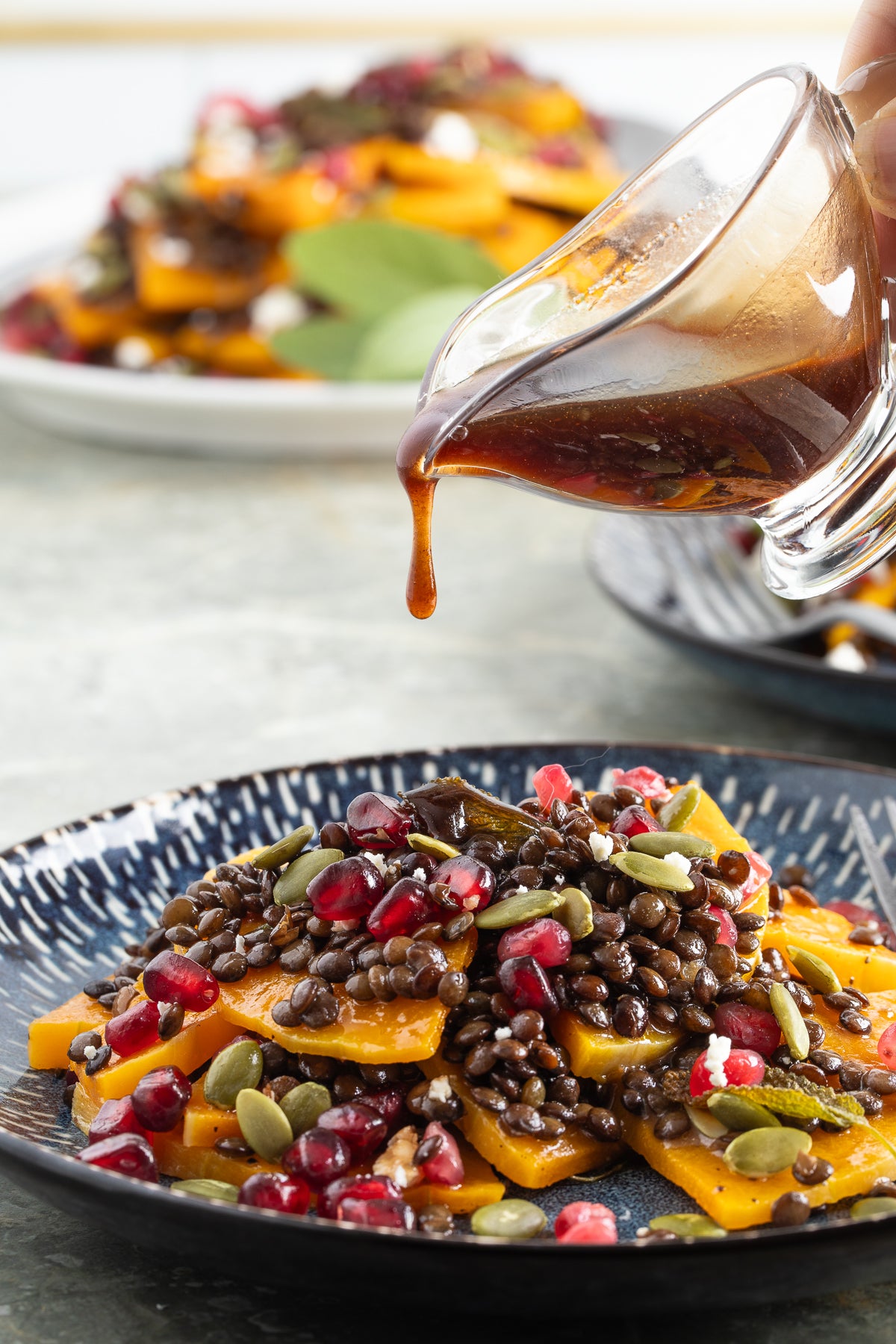 Roasted Butternut Squash and Lentils