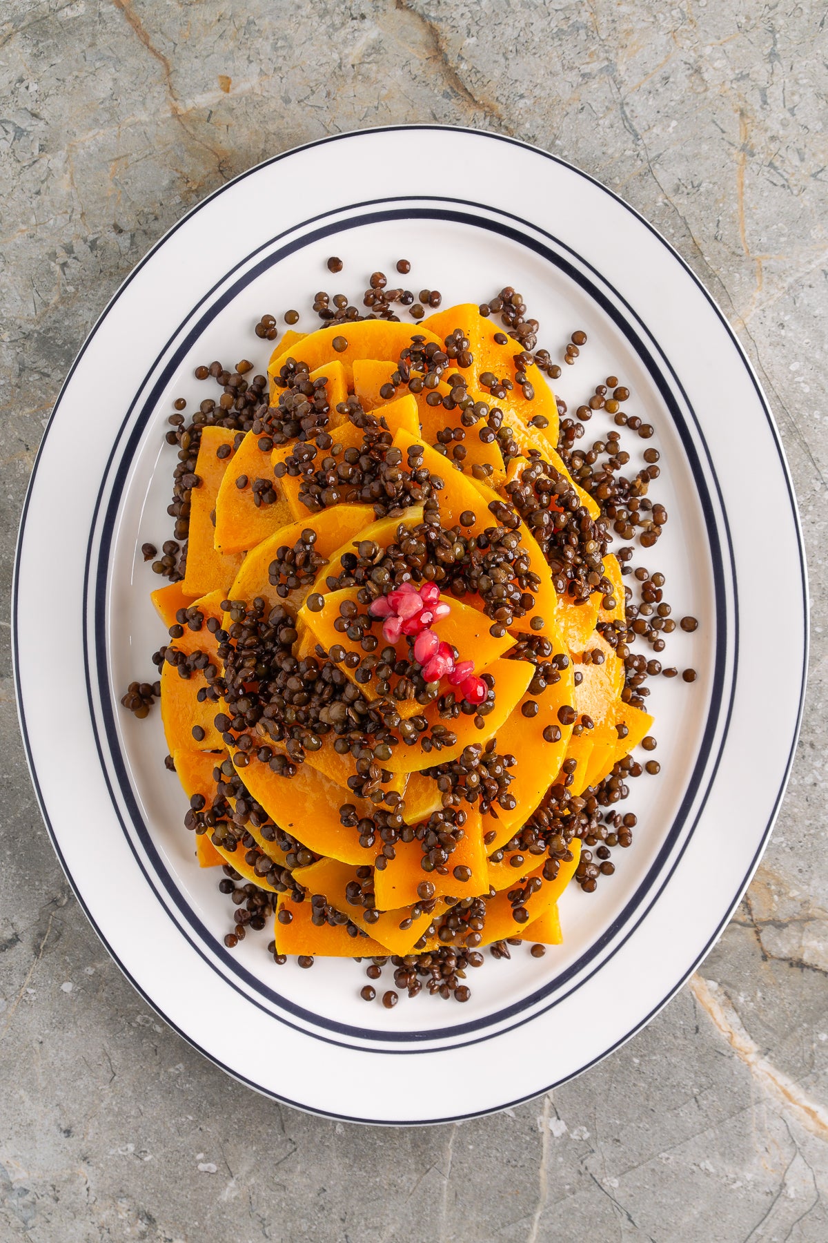 Roasted Butternut Squash and Lentils